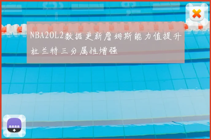 NBA2OL2数据更新詹姆斯能力值提升杜兰特三分属性增强