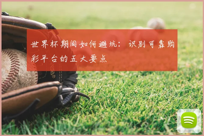 世界杯期间如何避坑:识别可靠购彩平台的五大要点