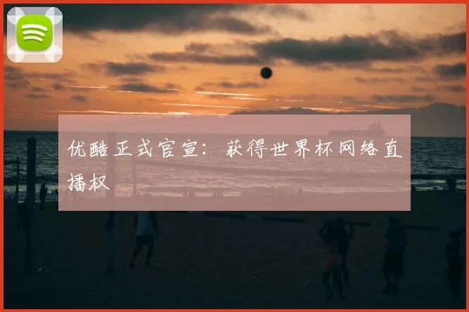 优酷正式官宣：获得世界杯网络直播权